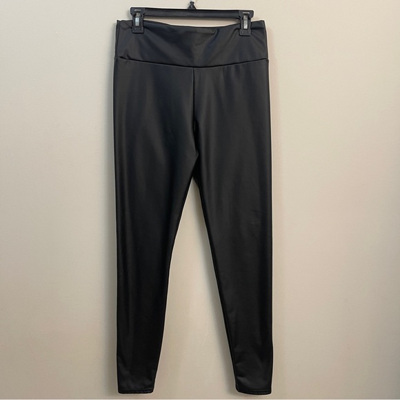 Pants - Black Faux leather legging/pants in size large